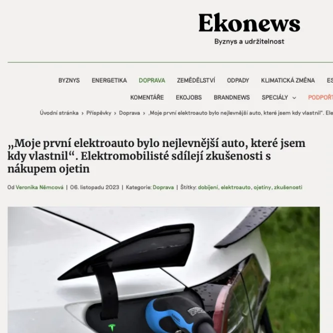 Ekonews: Moje první elektroauto bylo nejlevnější auto, které jsem kdy vlastnil