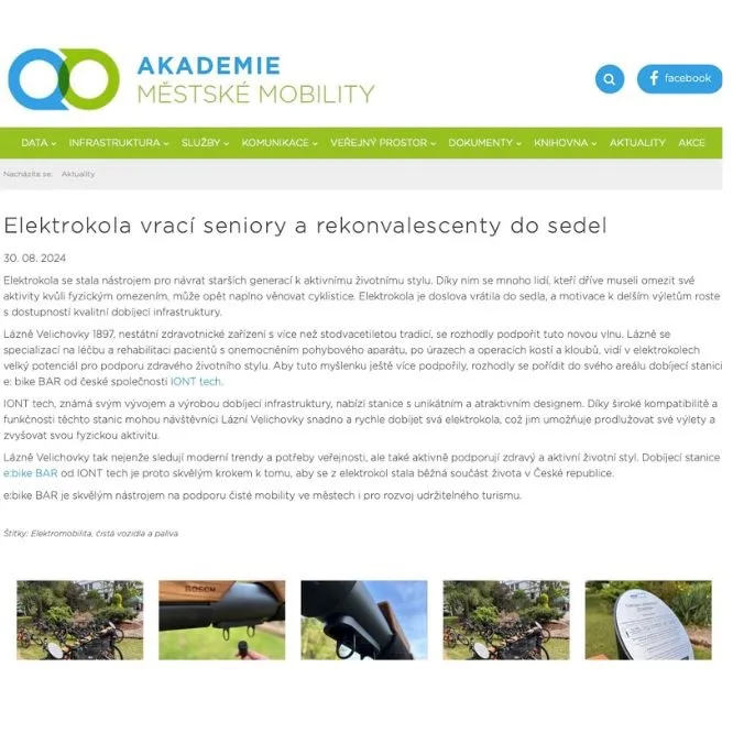 Akademie městské mobility: Elektrokola vrací seniory a rekonvalescenty do sedel