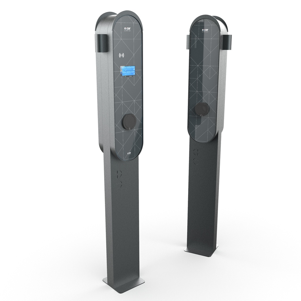 e:car COLUMN PREMIUM AFIR charging station with double socket​