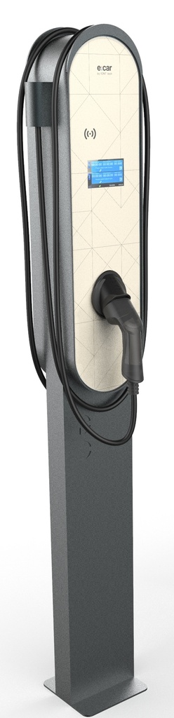 [ECCT2P-BU5M] Dobíjecí stanice e:car COLUMN  double kabel PREMIUM AFIR (Burberry stripes, Standardní délka 5 m)