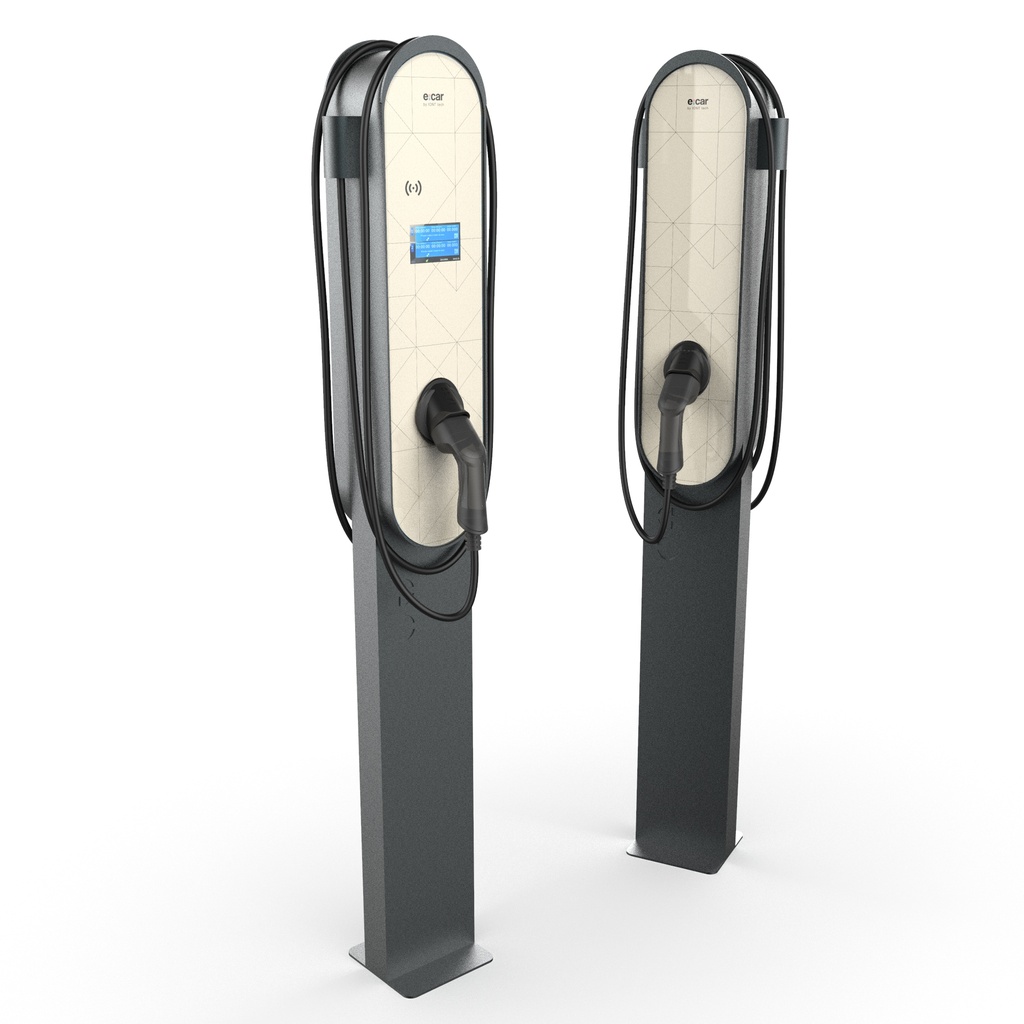 e:car COLUMN PREMIUM AFIR double cable charging station ​