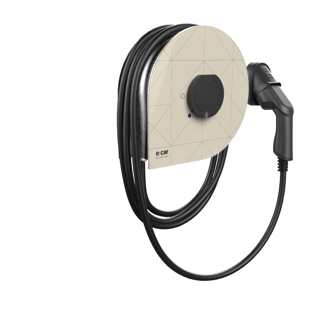 [ECW2T2ZS-BU5M] Wallbox e:car WALL double kabel / zásuvka SMART (Burberry stripes, Standardní délka 5 m)