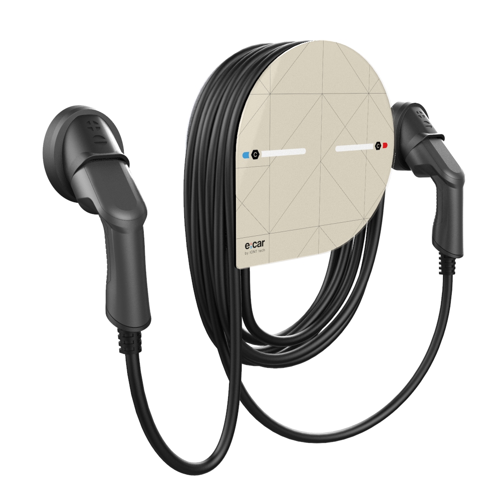 [ECW2T2S-BU5M] Wallbox e:car WALL double kabel / kabel SMART (Burberry stripes, Standardní délka 5 m)